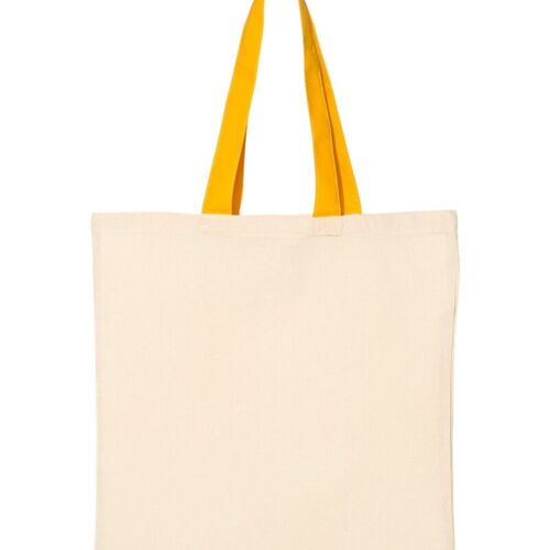 Economical Tote with Contrast-Color Handles Thumbnail