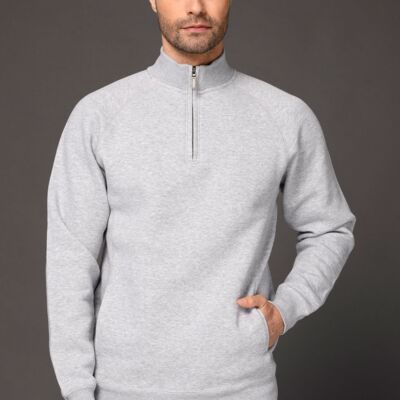 Adult Heavy Weight 1/4 Zip Sweat Jacket With Pockets Thumbnail