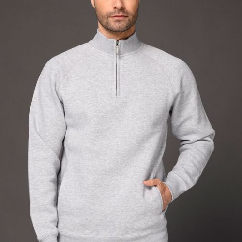 Adult Heavy Weight 1/4 Zip Sweat Jacket With Pockets Thumbnail