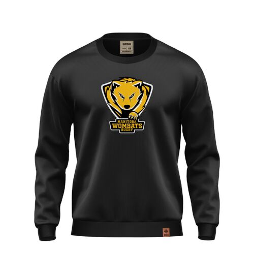 Manitoba Rugby Adult Fleece Crewneck Black Thumbnail