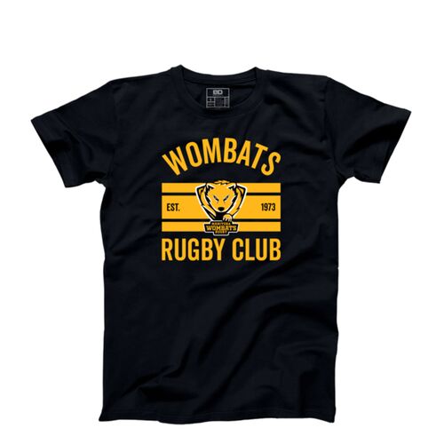 Manitoba Rugby Adult Tripple Deke T-Shirt Black Thumbnail