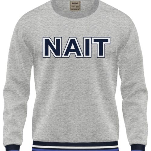NAIT Fleece Solid Crewneck (Grey Pepper) Thumbnail