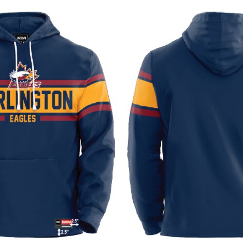 Burlington Eagles Custom Stripe Show Hoodie Sublimated Youth Thumbnail