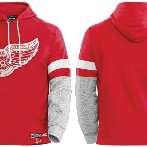 Schomberg Redwings Striper Streetwear Hoodie Youth  Thumbnail