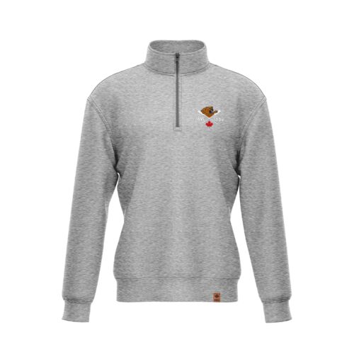 James Bay Athletic Association Adult Classic 1/4 Zip Grey Thumbnail