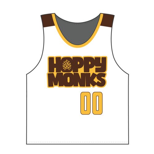 Happy Monks Lacrosse Reversible  Youth Jersey White Thumbnail