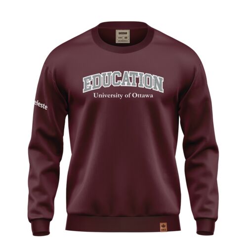 Uottawa Classic Crewneck Maroon English Thumbnail