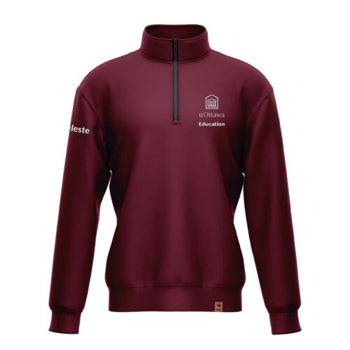 Uottawa Classic 1/4 Zip Maroon English Thumbnail
