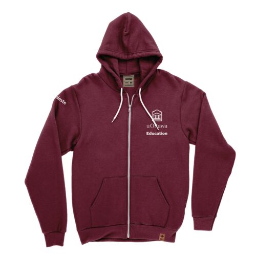 Uottawa Classic Full Zip Maroon English Thumbnail