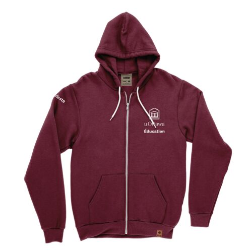 Uottawa Classic Full Zip Maroon French Thumbnail
