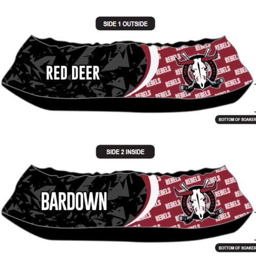 Red Deer Rebel Sublimated Skate Soaker Thumbnail