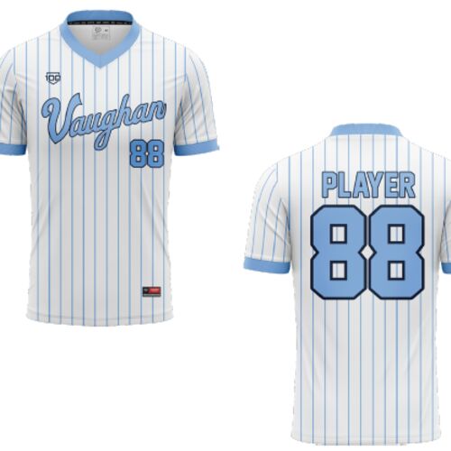 Vaughans Vikings Sublimated V-Neck Baseball Jersey Thumbnail
