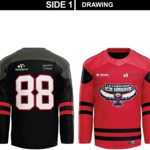 Lethbridge Ice Hawks Reversible Sublimated Jersey Youth Thumbnail