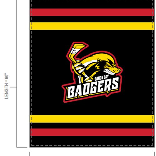 Sandy Bay Badgers Sublimated Sherpa Blanket Thumbnail