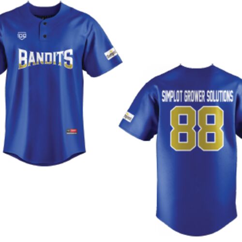 Coaldale Bandits Baseball Jersey - Blue - Adult (Simplot Grower Solutions) Thumbnail