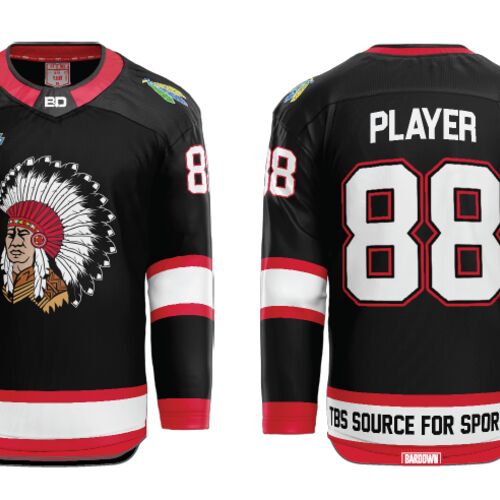Red Deer Minor U13 AAA Hybrid Jerseys Black - Youth Thumbnail