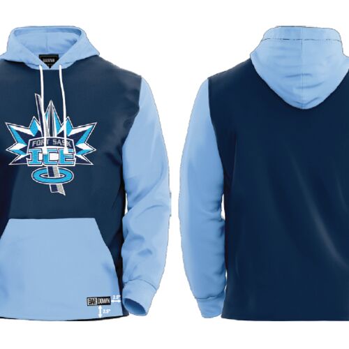 Fort Saskatchewan Ice Art Attack Hoodie Blue - Youth Thumbnail