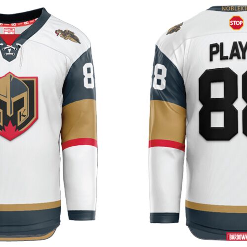 Nobleking Knights Sublimated Hockey Jersey Home - Adult Thumbnail