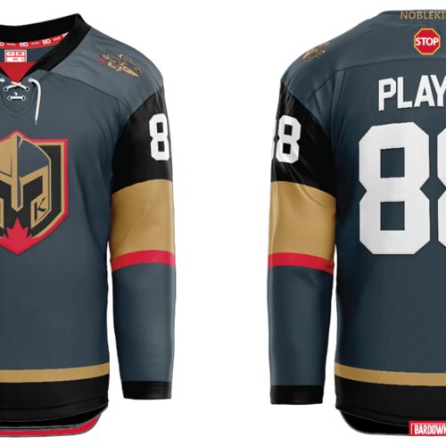Nobleking Knights Sublimated Hockey Jersey Away - Youth Thumbnail