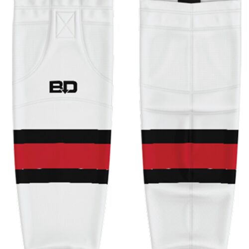 Stouffville Clippers Cut & Sew Hockey Socks White - Youth Thumbnail