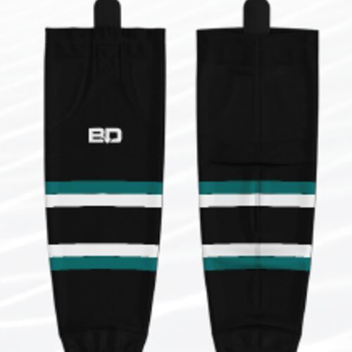 Central Alberta Warriors Sublimated Hockey Socks Black - Youth Thumbnail
