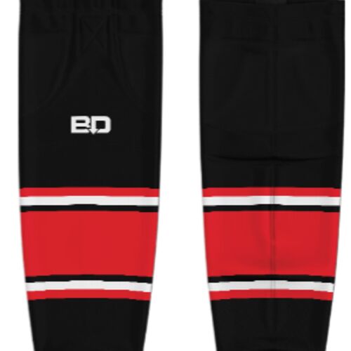 Jr. Inferno-GHC-Sublimated Hockey Socks - H1-Black - Adult Thumbnail