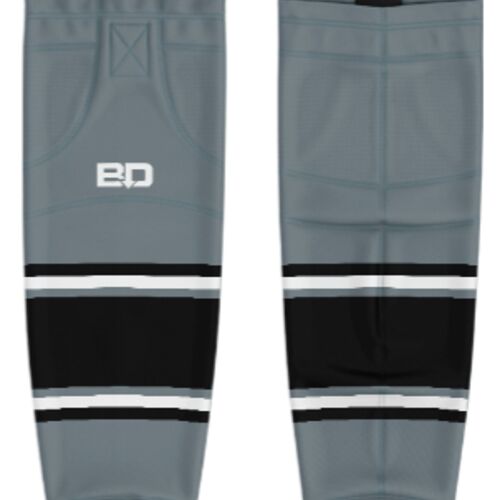 Jr. Inferno-GHC-Sublimated Hockey Socks - H5-Silver - Youth Thumbnail