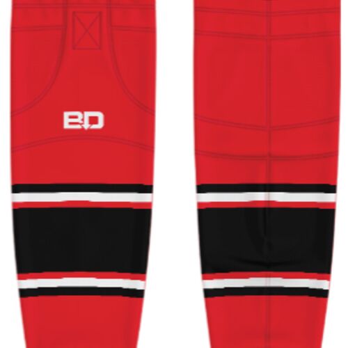 Jr. Inferno-GHC-Sublimated Hockey Socks - H3-Red - Youth Thumbnail