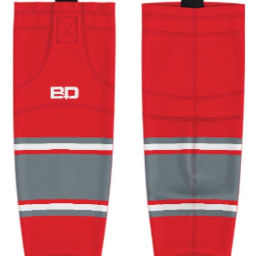 Jr. Inferno-GHC-Sublimated Hockey Socks - H4-Red - Youth Thumbnail