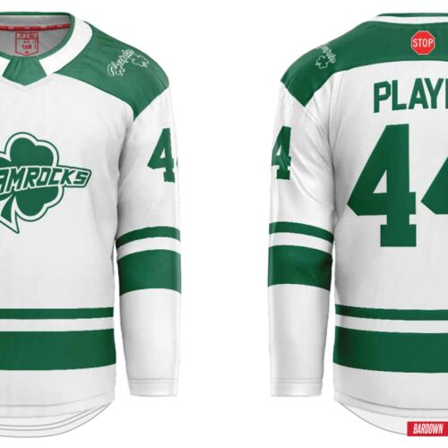 Hespeler Shamrocks White Hybrid Jersey - Adult Thumbnail