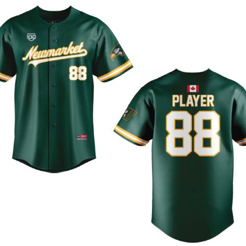 Newmarket Hawks Sublimated Full Button Baseball Jersey Thumbnail