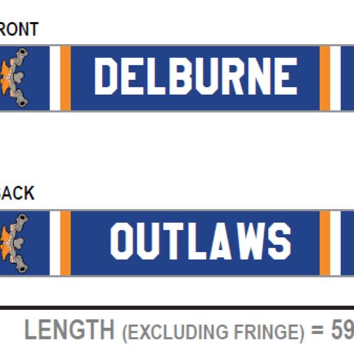 Delburne Outlaws Classic 2.0 Scarf Thumbnail