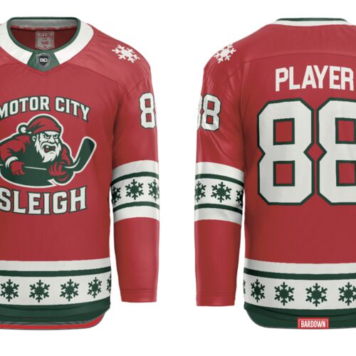 Motor City Sleigh Sublimated Hockey Jersey - Youth Thumbnail