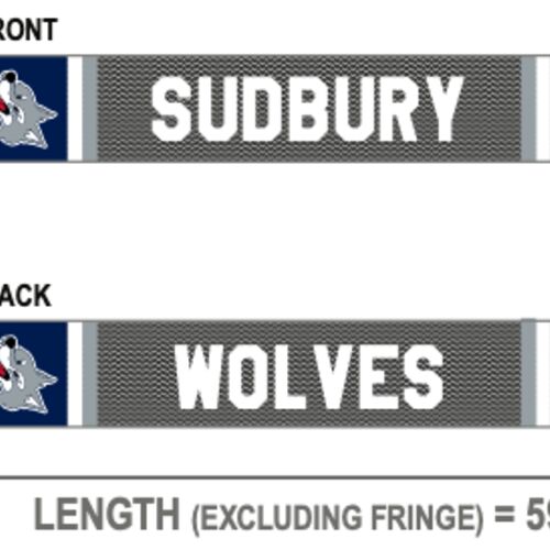 Sudbury Wolves Pepper Stripes Scarf Thumbnail