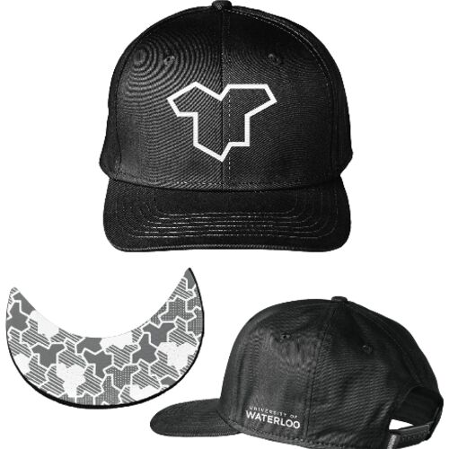 Univesrity of Waterloo Custom Snapback 6 Panel Hat with sublimated under brim Thumbnail